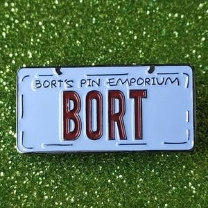Bart Souvenir Shop License Plate Only BORT Available The Simpsons Enamel Pin
